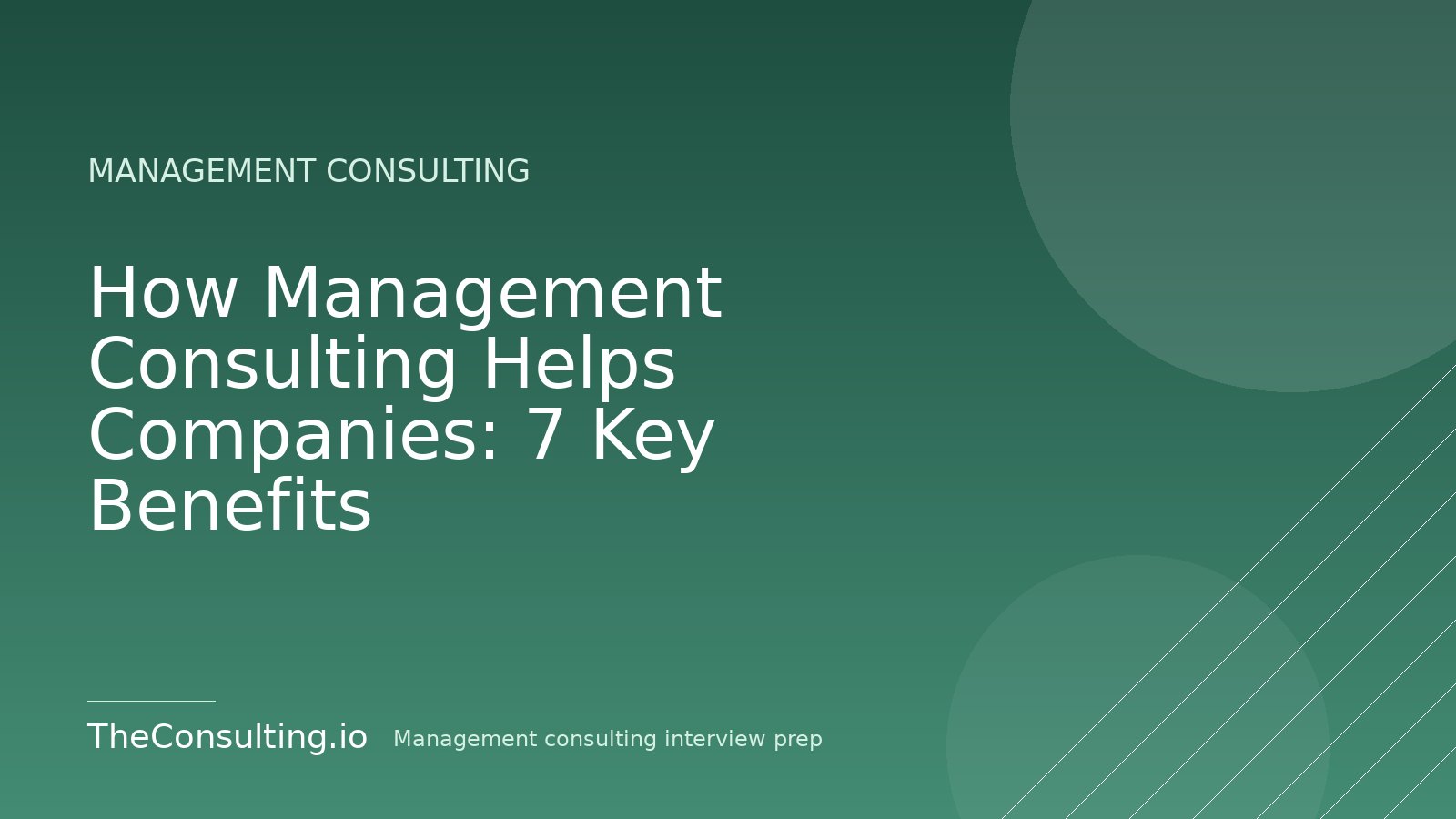 How Management Consulting Helps Companies: 7 Key Benefits