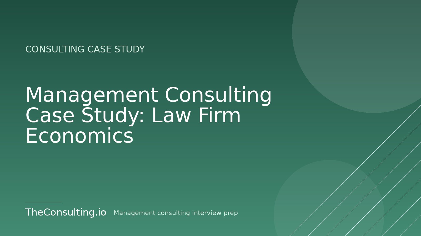 Management Consulting Case Study: Law Firm Economics