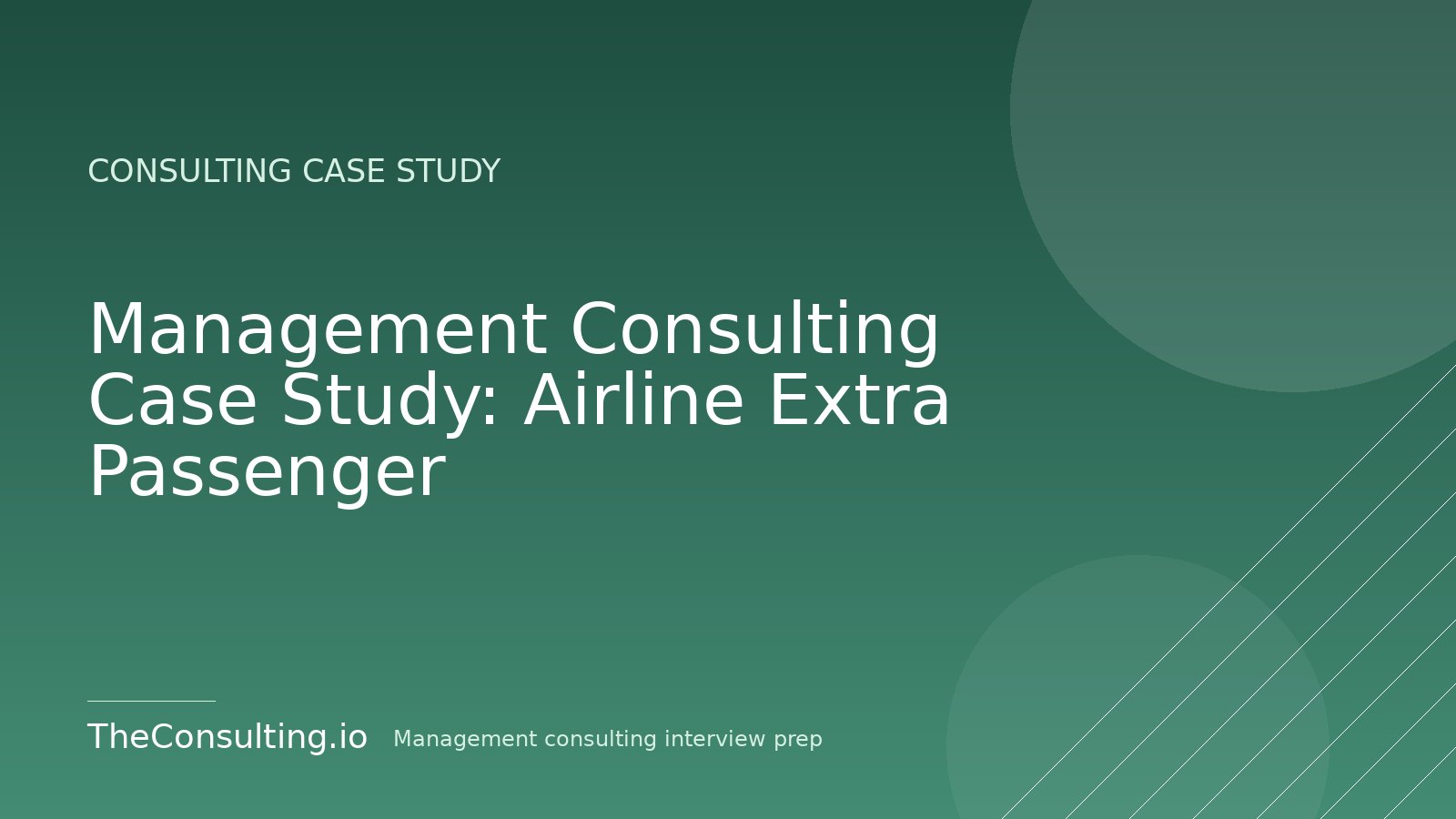 Management Consulting Case Study: Airline Extra Passenger