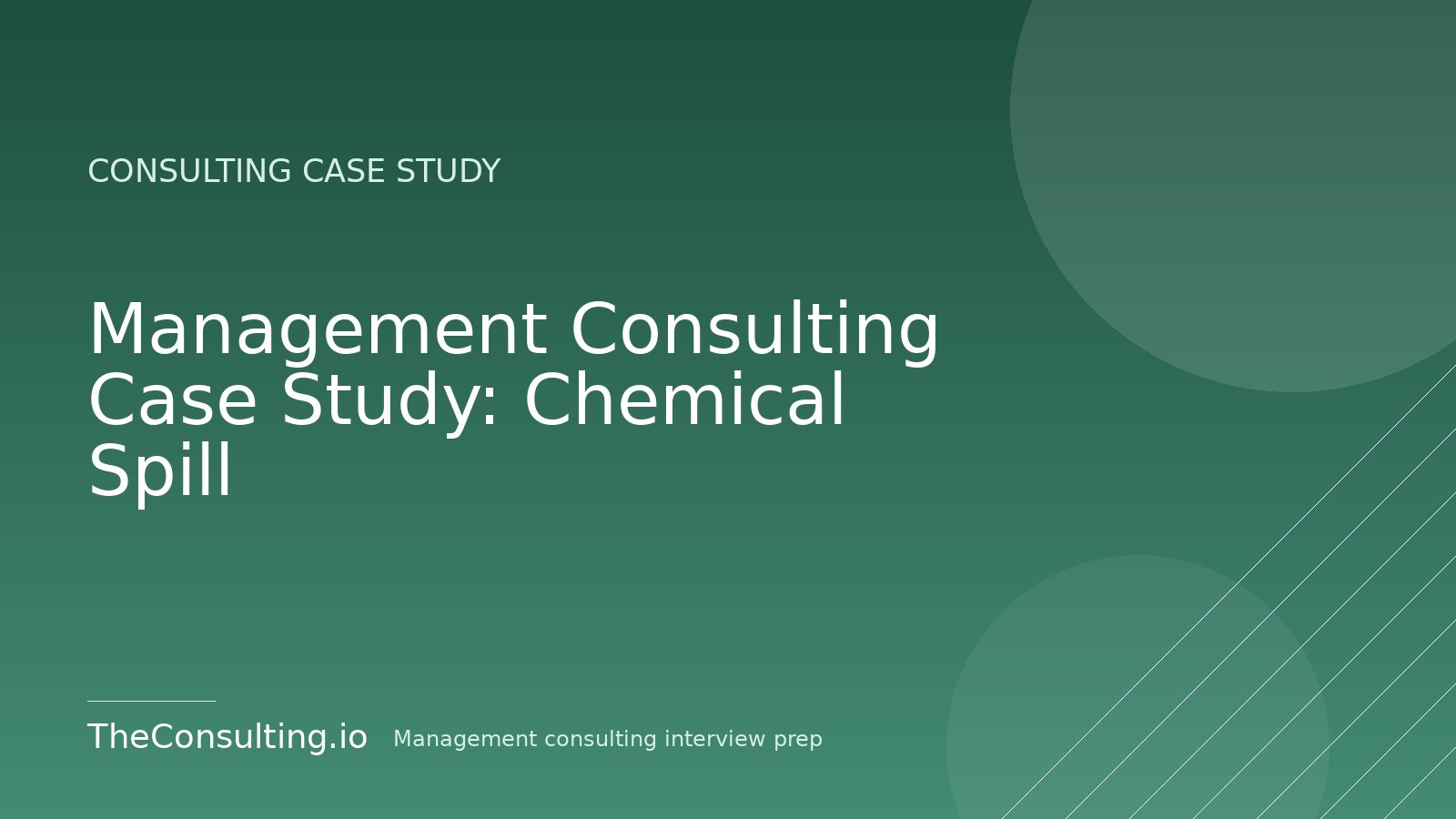Management Consulting Case Study: Chemical Spill