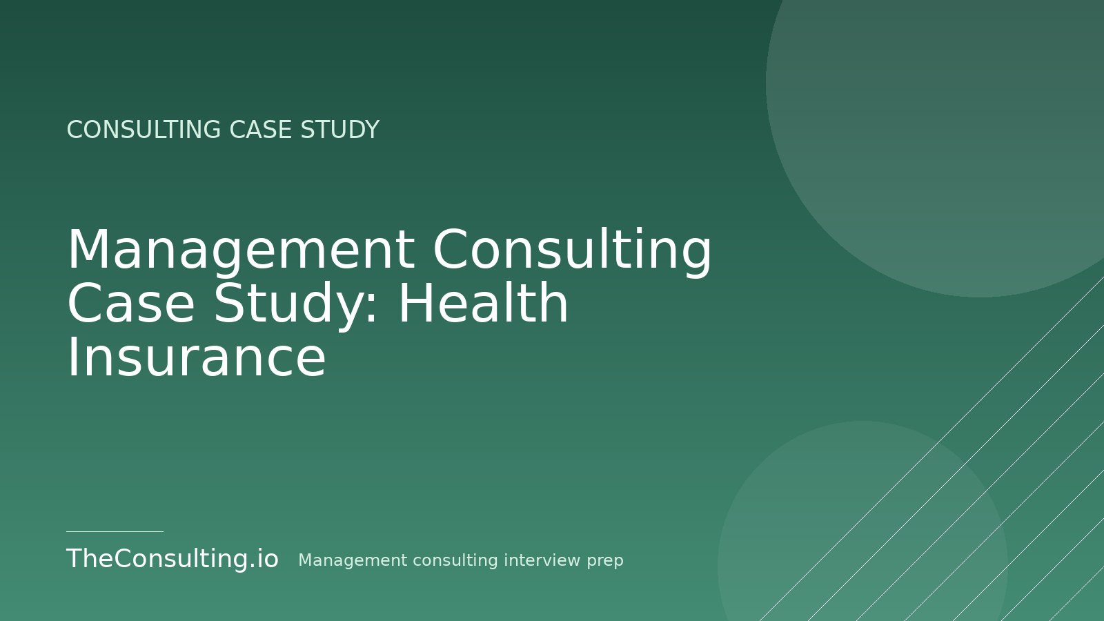 Management Consulting Case Study: Health Insurance