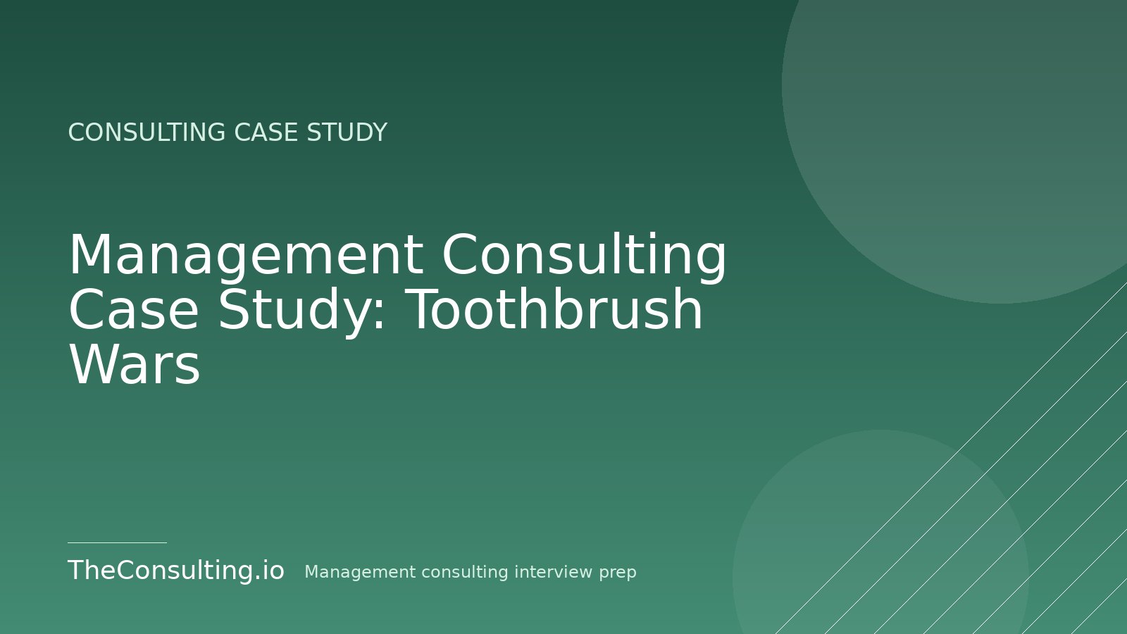 Management Consulting Case Study: Toothbrush Wars
