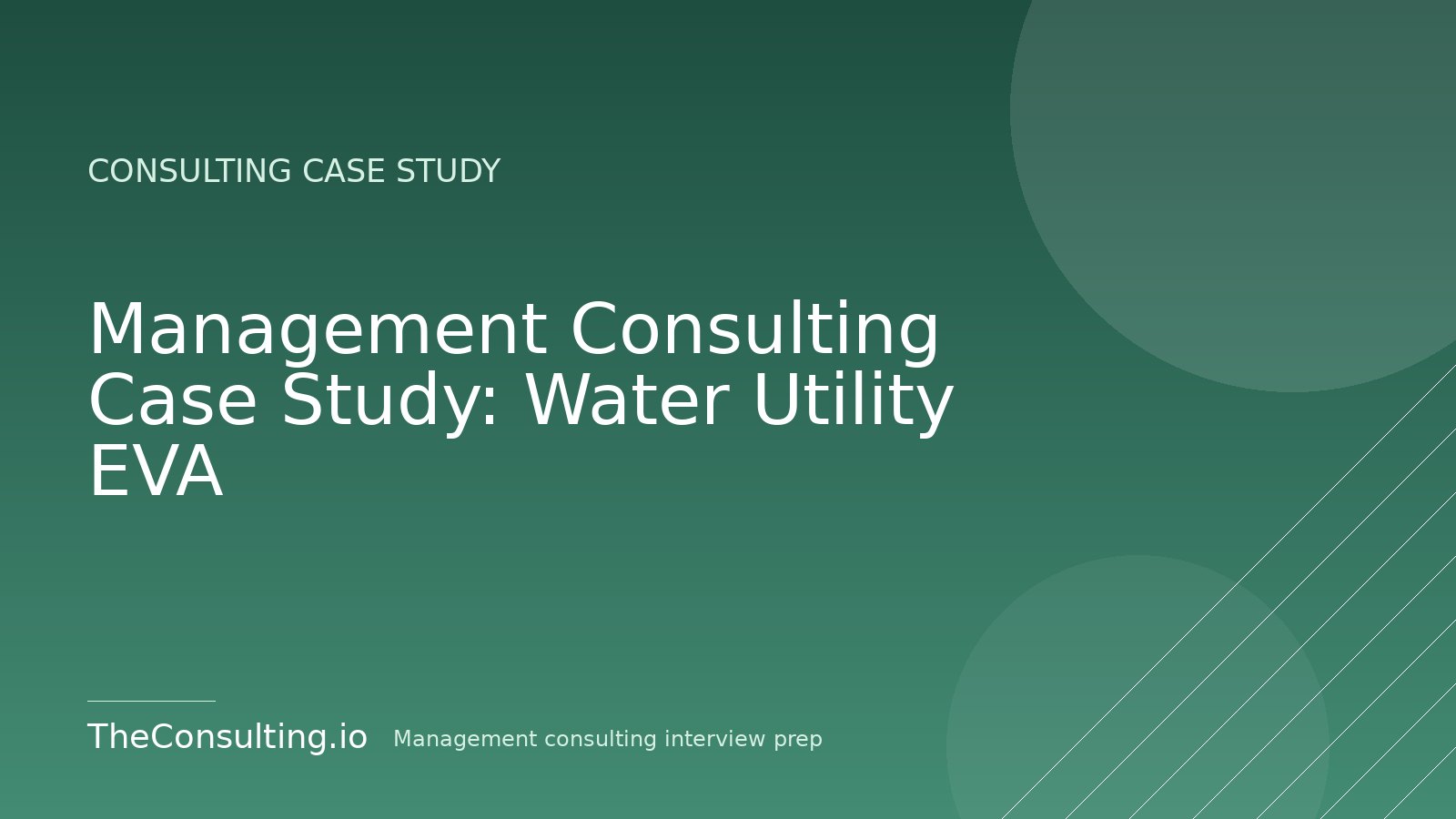 Management Consulting Case Study: Water Utility EVA