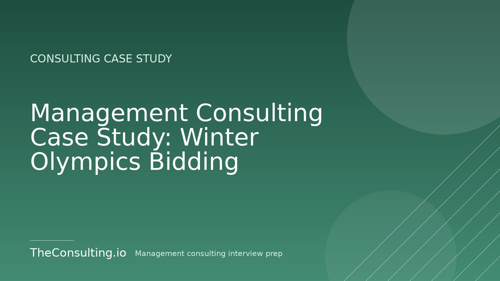 Management Consulting Case Study: Winter Olympics Bidding